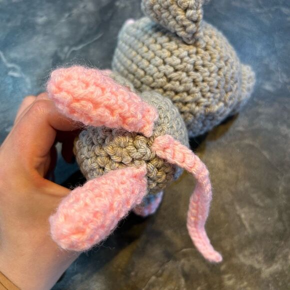 No Brand Cute Gray Pink Crotched 8.5” Mouse - Picture 4 of 8